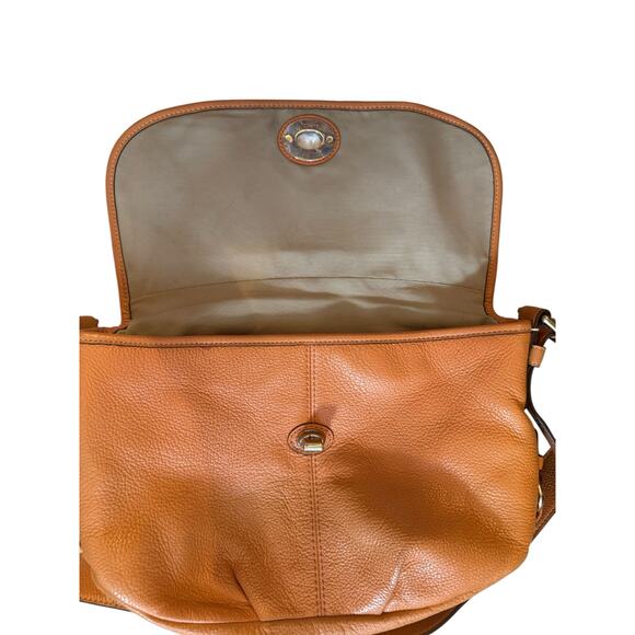 Coach Legacy Leather Saddle Crossbody Bag Orange Tan F15170 - Picture 8 of 16